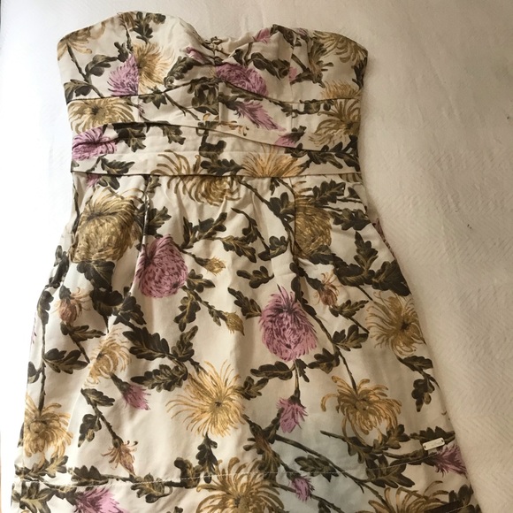 Aritzia Wilfred floral strapless dress - Picture 3 of 5